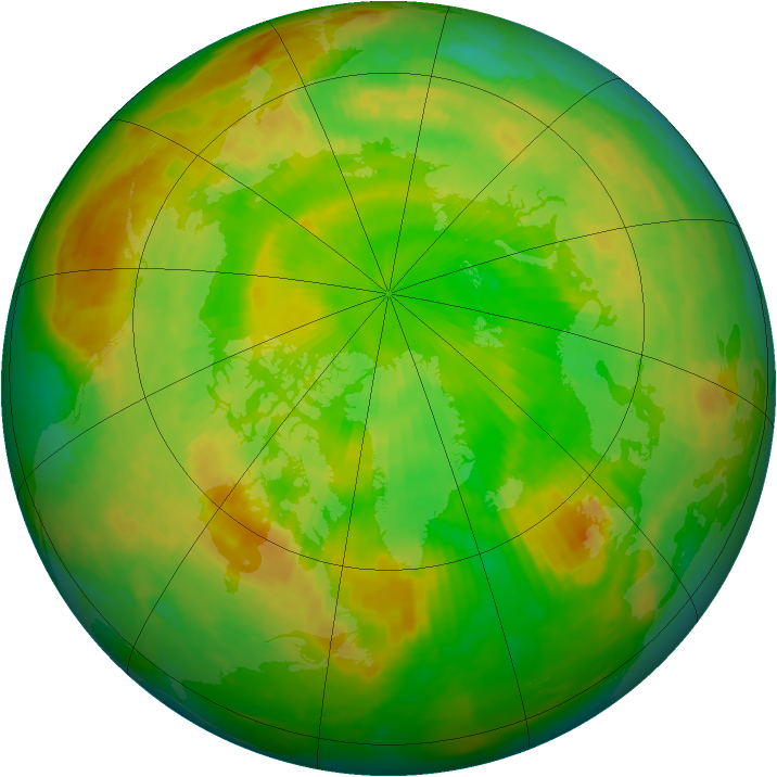 Arctic ozone map for 04 June 2002